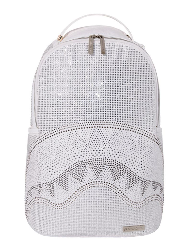 SPRAYGROUND Trinity White Crystal Backpack (DLXV) Shark Mouth LIMITED EDITION