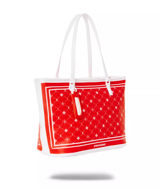 Sprayground Tote Bag Modus Operandi Bag Women Men Handbag Red White Shoulder Bag