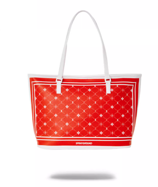Sprayground Tote Bag Modus Operandi Bag Women Men Handbag Red White Shoulder Bag