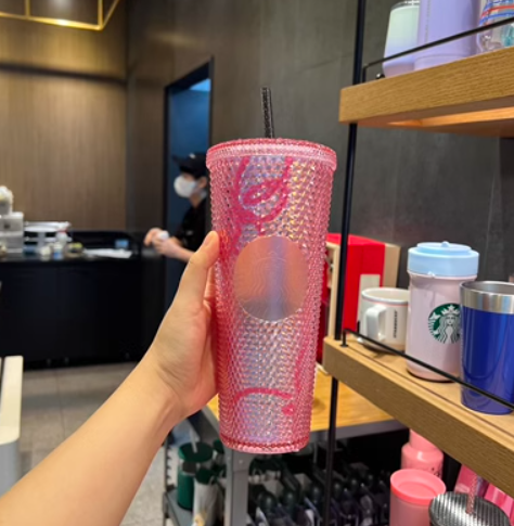 Starbucks Taiwan 2023 butter series Gold Jeweled Straw cup 24oz –  loveinstarbucks