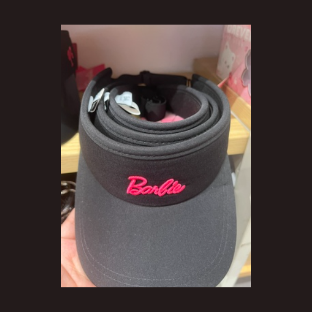 Miniso Barbie Series Black Barbie Visor Hat