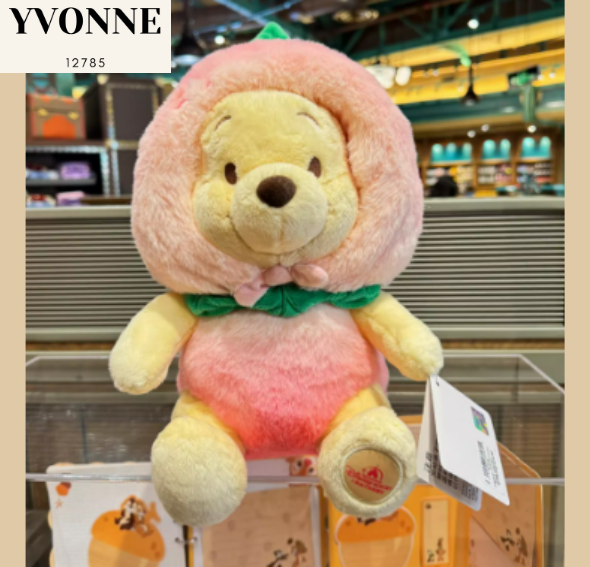 PRE ORDER Disney Shanghai 2024 Winnie The Pooh Peach Plush Doll 18" / 9" / Keychain