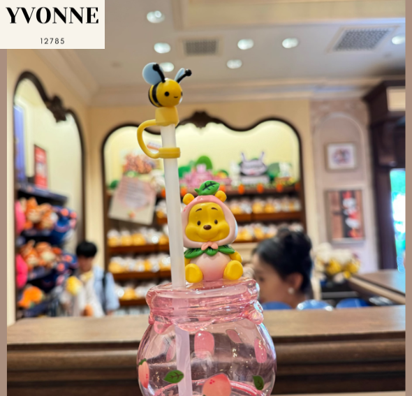 PRE ORDER Disney Shanghai 2024 Winnie The Pooh Peach Straw Cup Tumbler