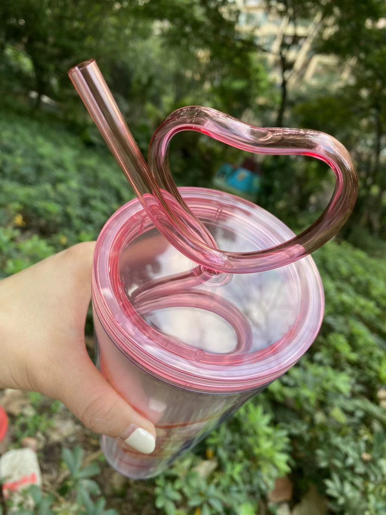 PRE ORDER Starbucks Taiwan 2024 Valentine's Day Pink Hearts Kitten 24oz Straw Cup