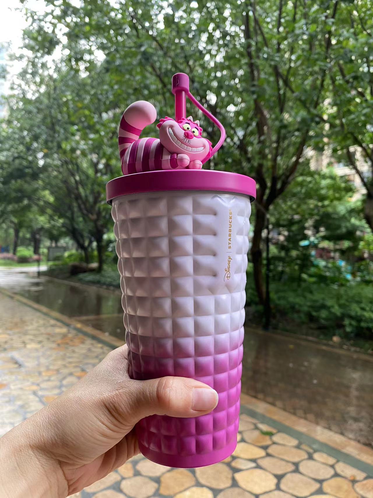 Starbucks X Disney 2024 China Alice in Wonderland Cheshire Cat 16oz Purple Pinapple Tumbler