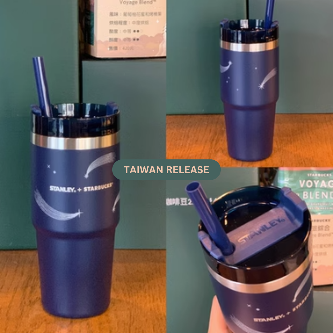 PRE ORDER Taiwan 2023 Stanley Starbucks Starry Night Ocean 16oz Straw Cup Stainless Steel Tumbler