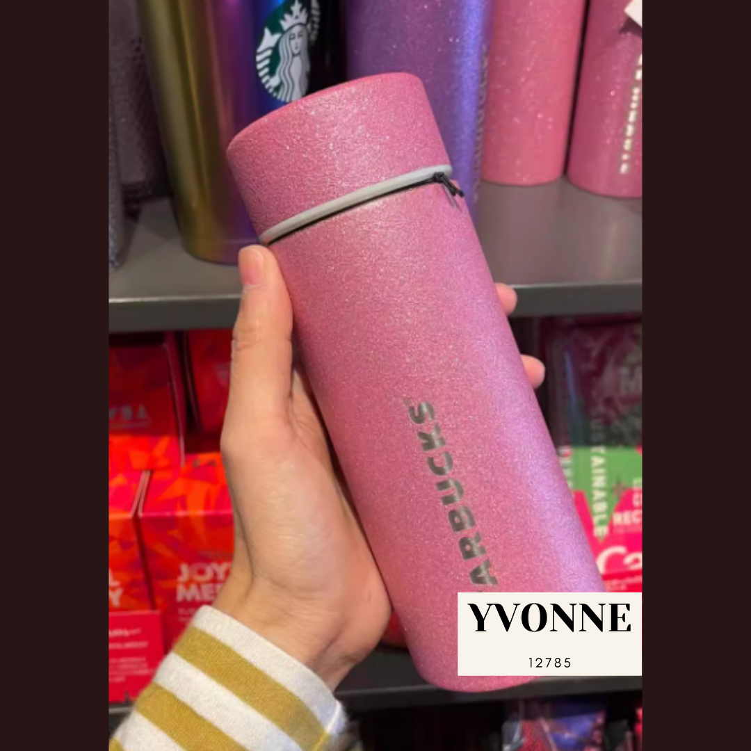 PRE ORDER Japan 2023 Starbucks Shiny Pink 12oz Bottle Stainless Steel Cup