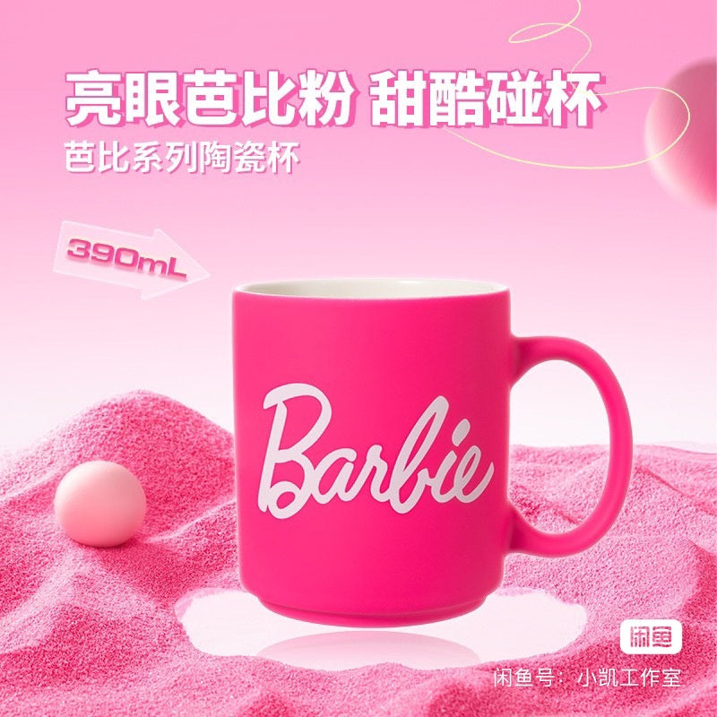 Miniso Barbie Series Pink Barbie Ceramic Mug 13oz Cup