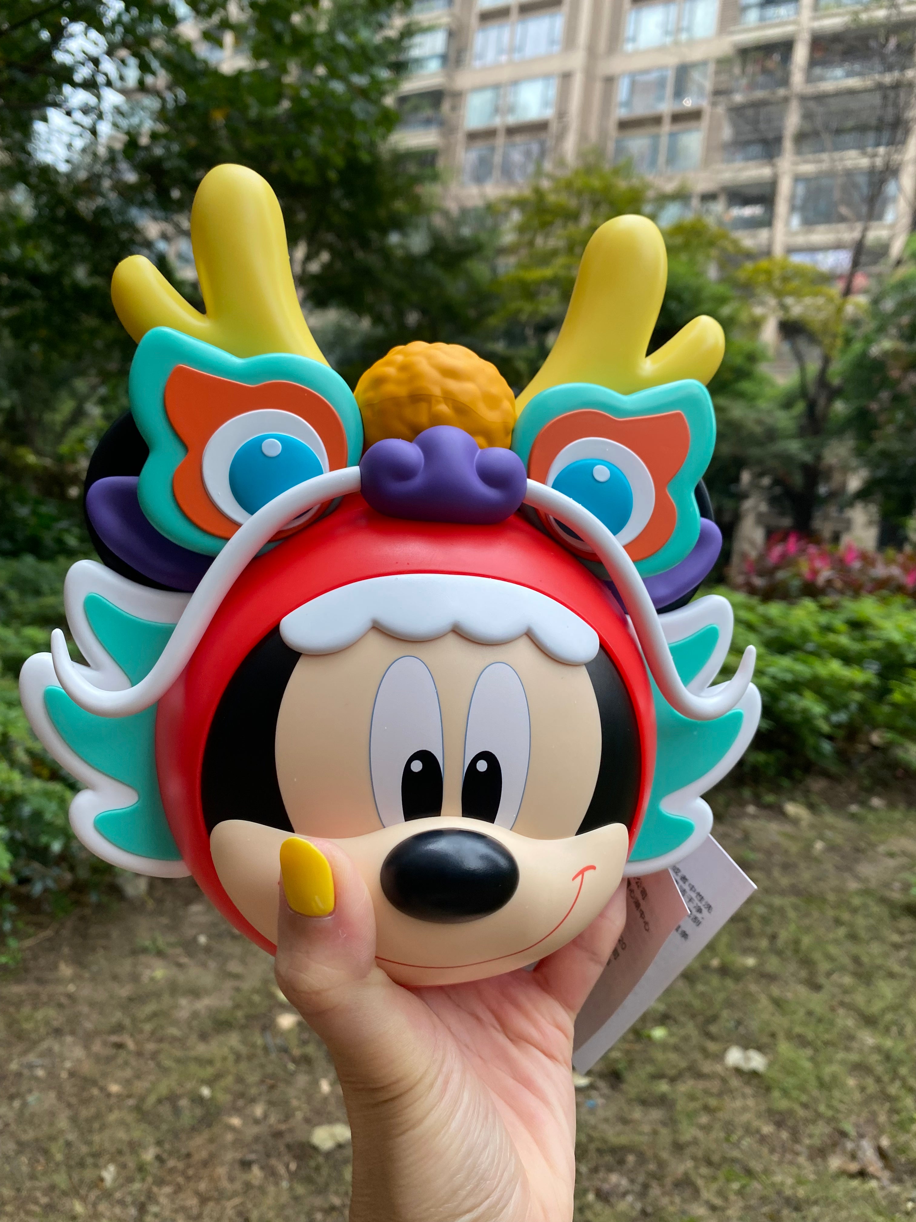 Shanghai Disney Resort Exclusive Year Of The Dragon Mickey Popcorn Bucket