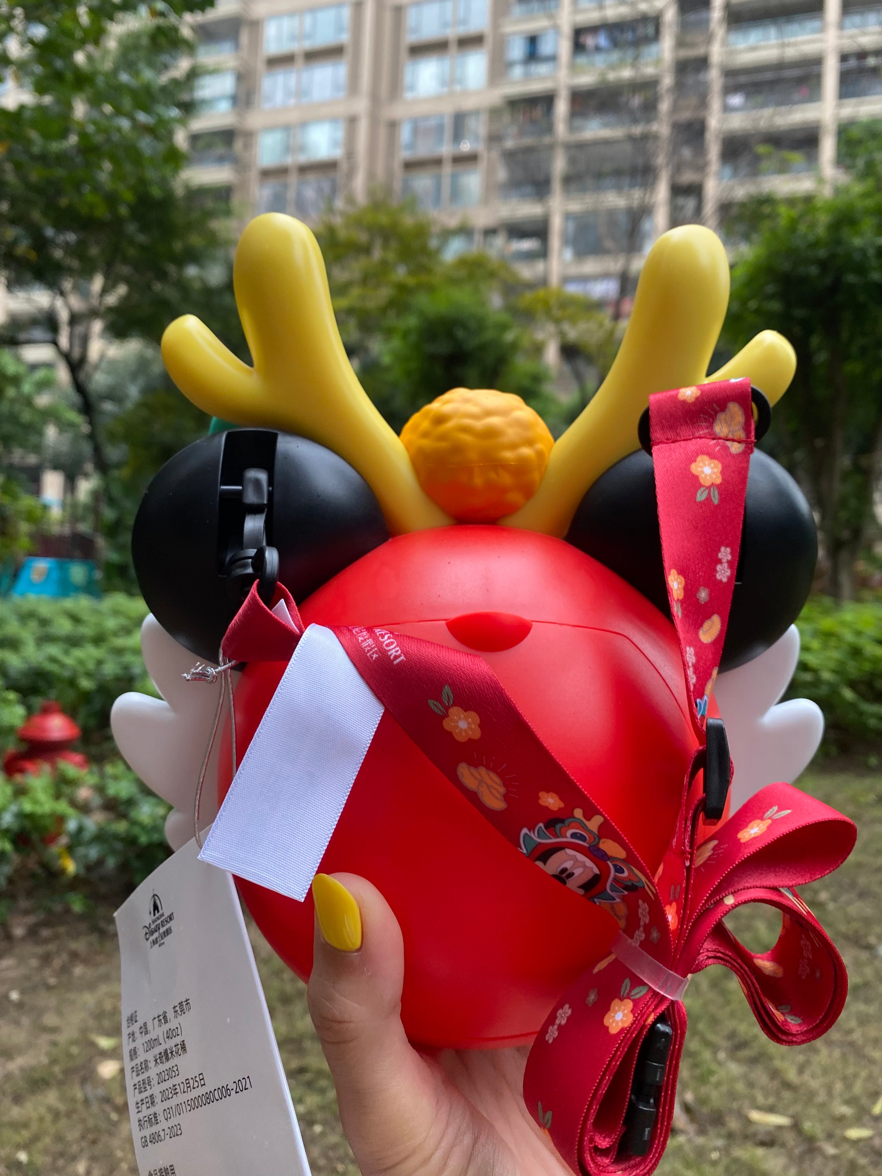 Shanghai Disney Resort Exclusive Year Of The Dragon Mickey Popcorn Bucket