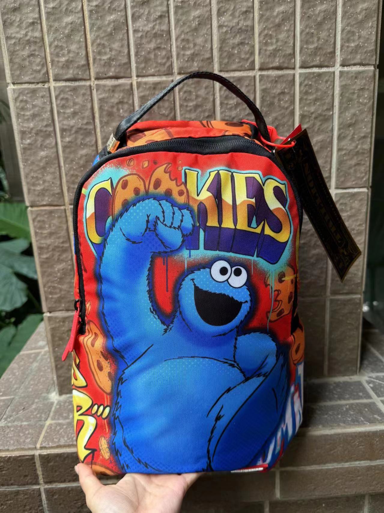 SPRAYGROUND Mini Backpack COOKIE MONSTER ON THE RUN Mini Bag School Laptop Bag