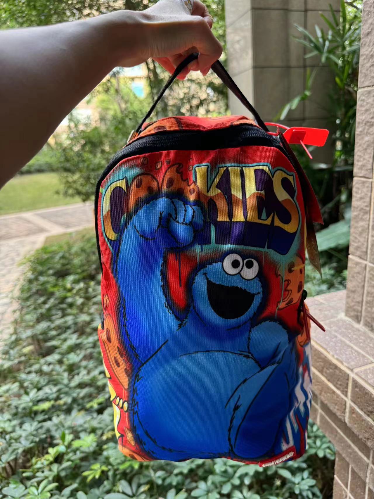 SPRAYGROUND Mini Backpack COOKIE MONSTER ON THE RUN Mini Bag School Laptop Bag