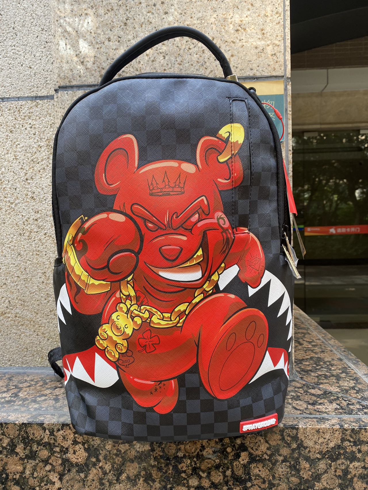 Sprayground Chase Bank: Diablo Back At It Teddy Bear Backpack (DLXV)