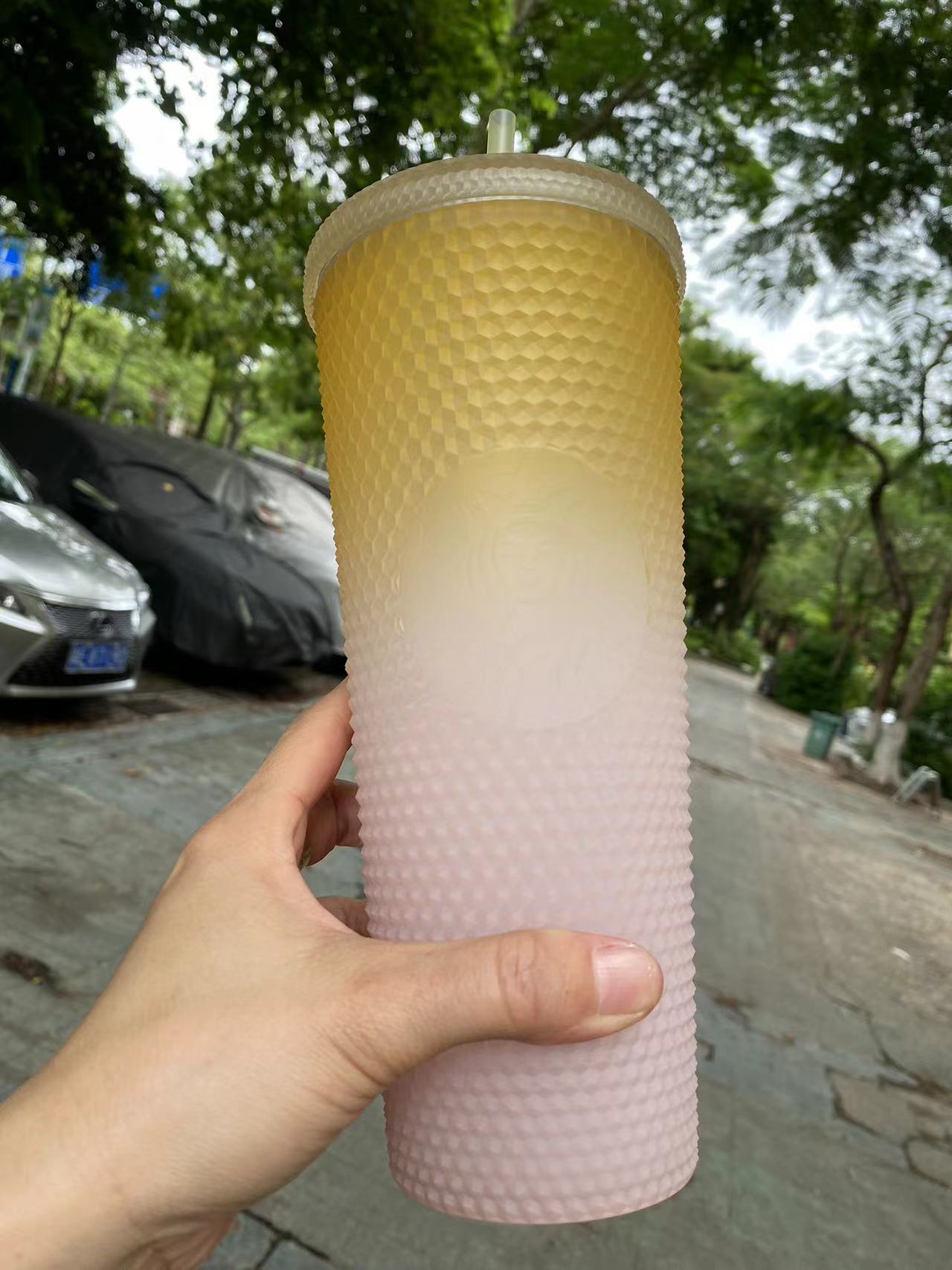 Starbucks China Natural Series Studded 24oz Plastic Tumbler Straw Cup