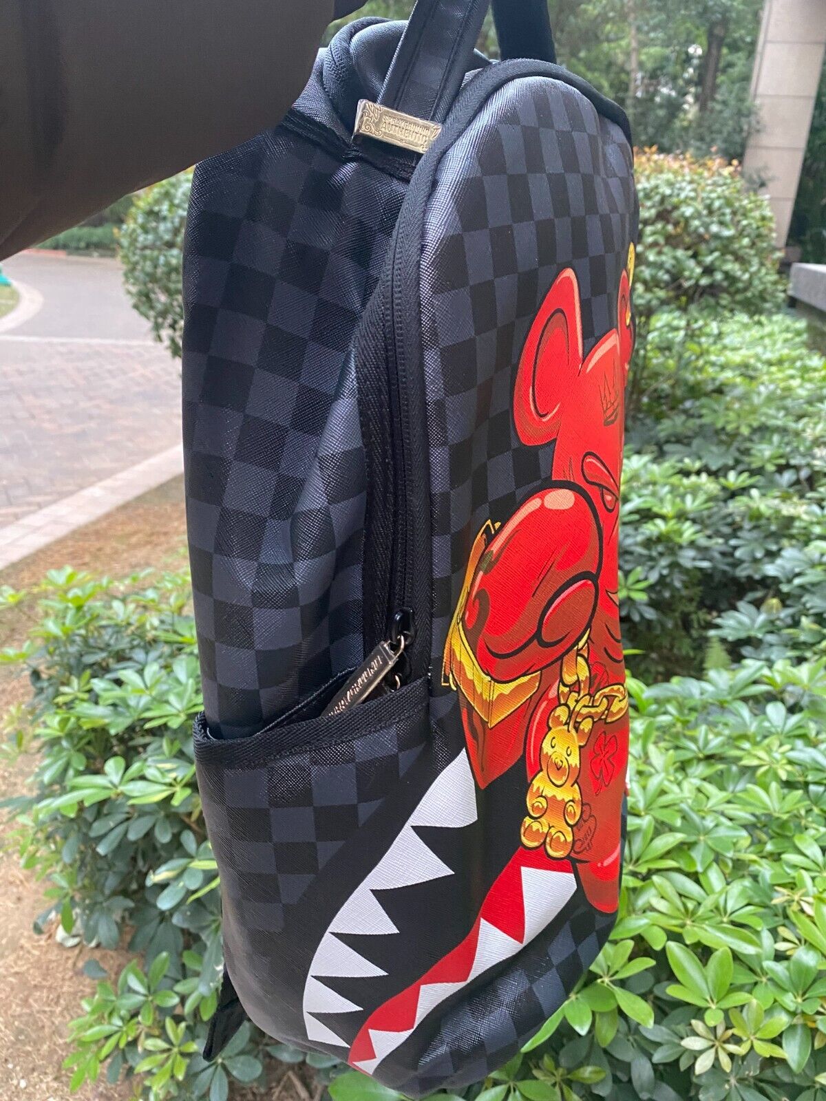 Sprayground Backpack CHASE BANK: DIABLO BACK Teddy Bear Checkered School Bag NEW