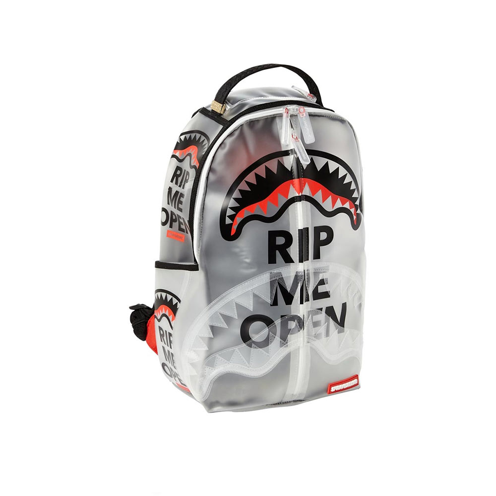 Sprayground Rip Me Open Transparent Vinyl Shark Backpack