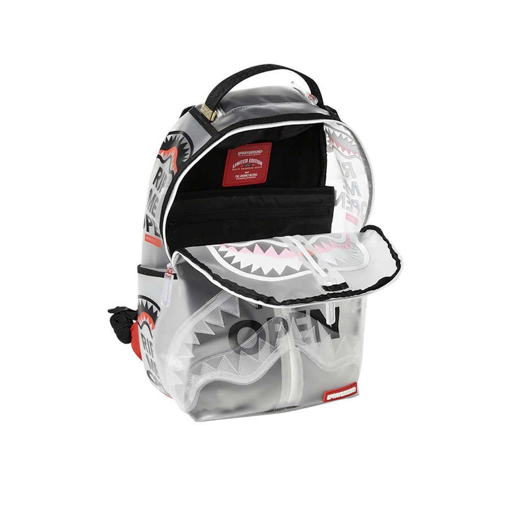 Sprayground Rip Me Open Transparent Vinyl Shark Backpack