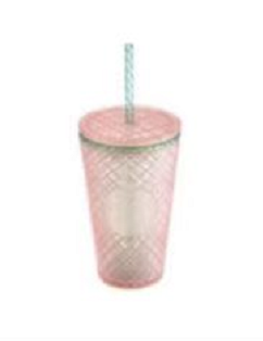 PRE ORDER Starbucks Taiwan Summer 2023 16oz Coral Studded Straw Cup Tumbler