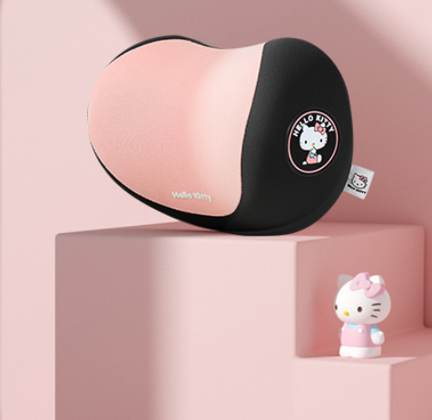 Hello Kitty Car Pillow Waist Support Breathable Powder Pink Cushion