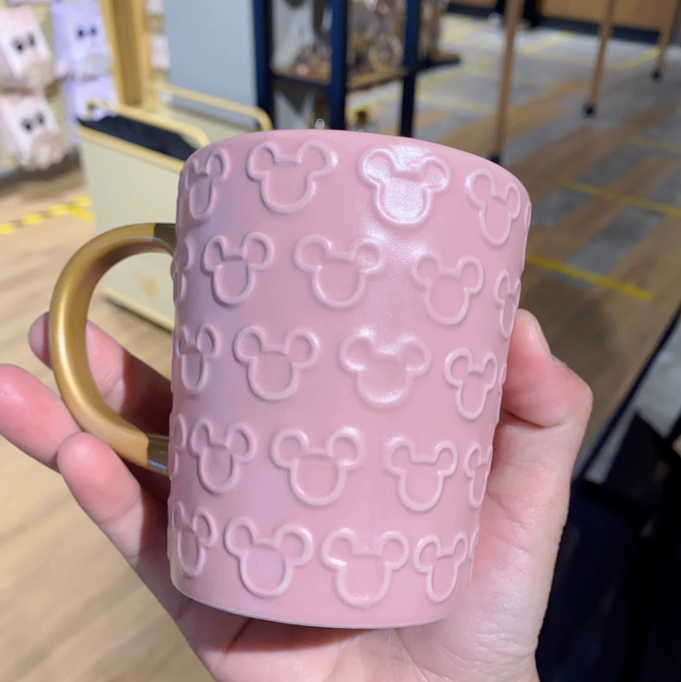 Disney Shanghai Mickey Pattren Pink Ceramic Mug