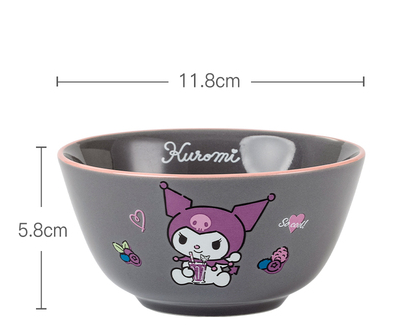 Kuromi Tableware Ceramic 8.5oz Bowl