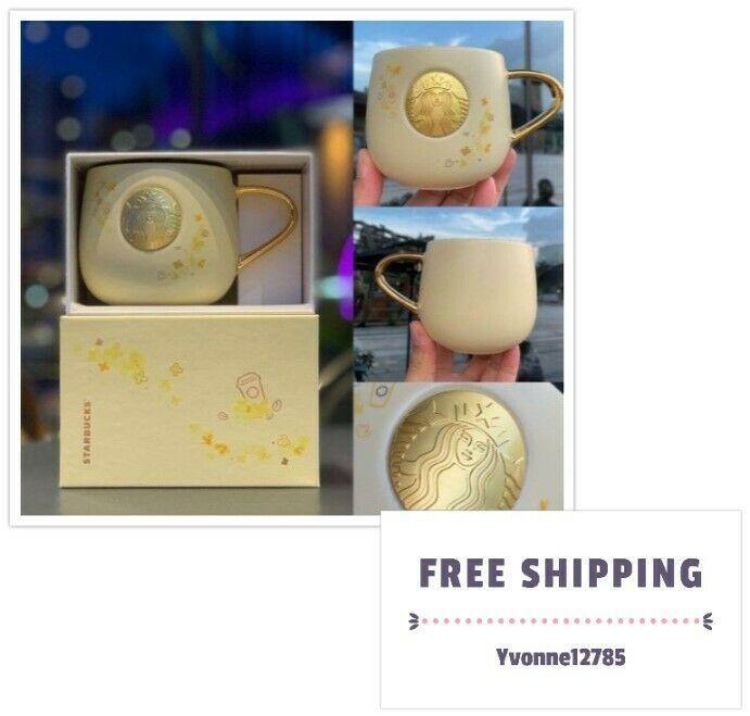 Starbucks 2020 Mid-Autumn Festival Gold Laurel Bronze Seal Mug 10oz Gift Box - Yvonne12785