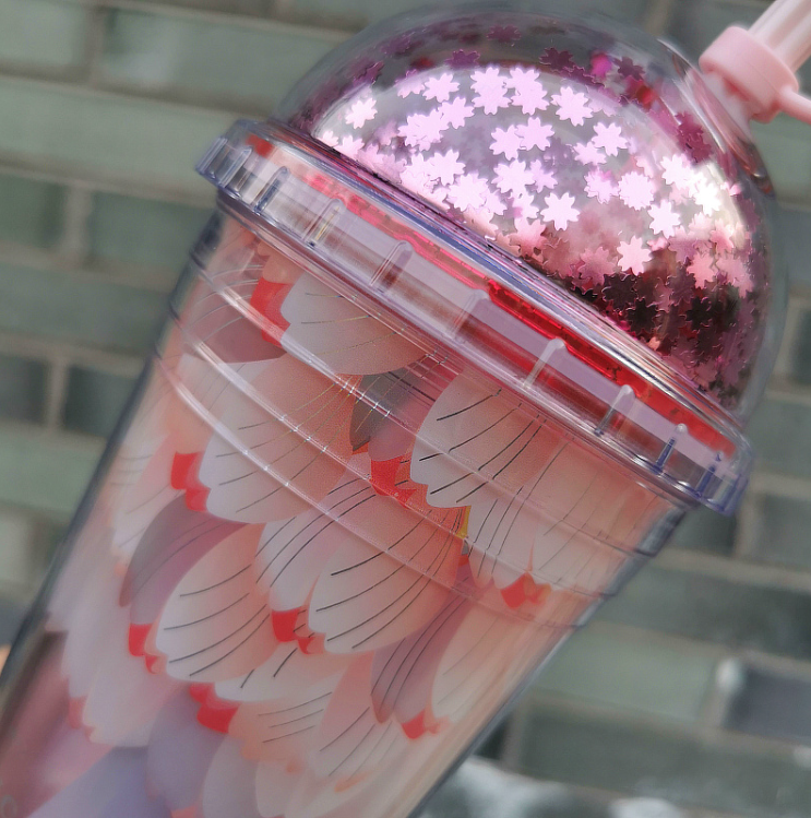 Starbucks 2020 China Pink Sakura Cherry Blossom 16oz Dome Straw Water Cup Tumbler - Yvonne12785
