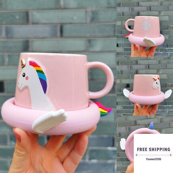 Starbucks 2019 China Summer Unicorn Mug With Coaster 10oz Water Coffee Cup - Yvonne12785
