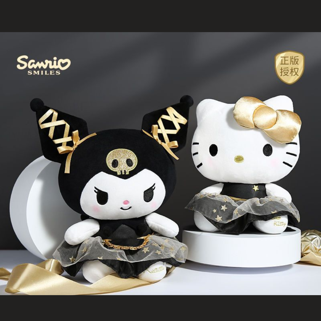 Sanrio Hello Kitty Kuromi Black Gold Plush Doll