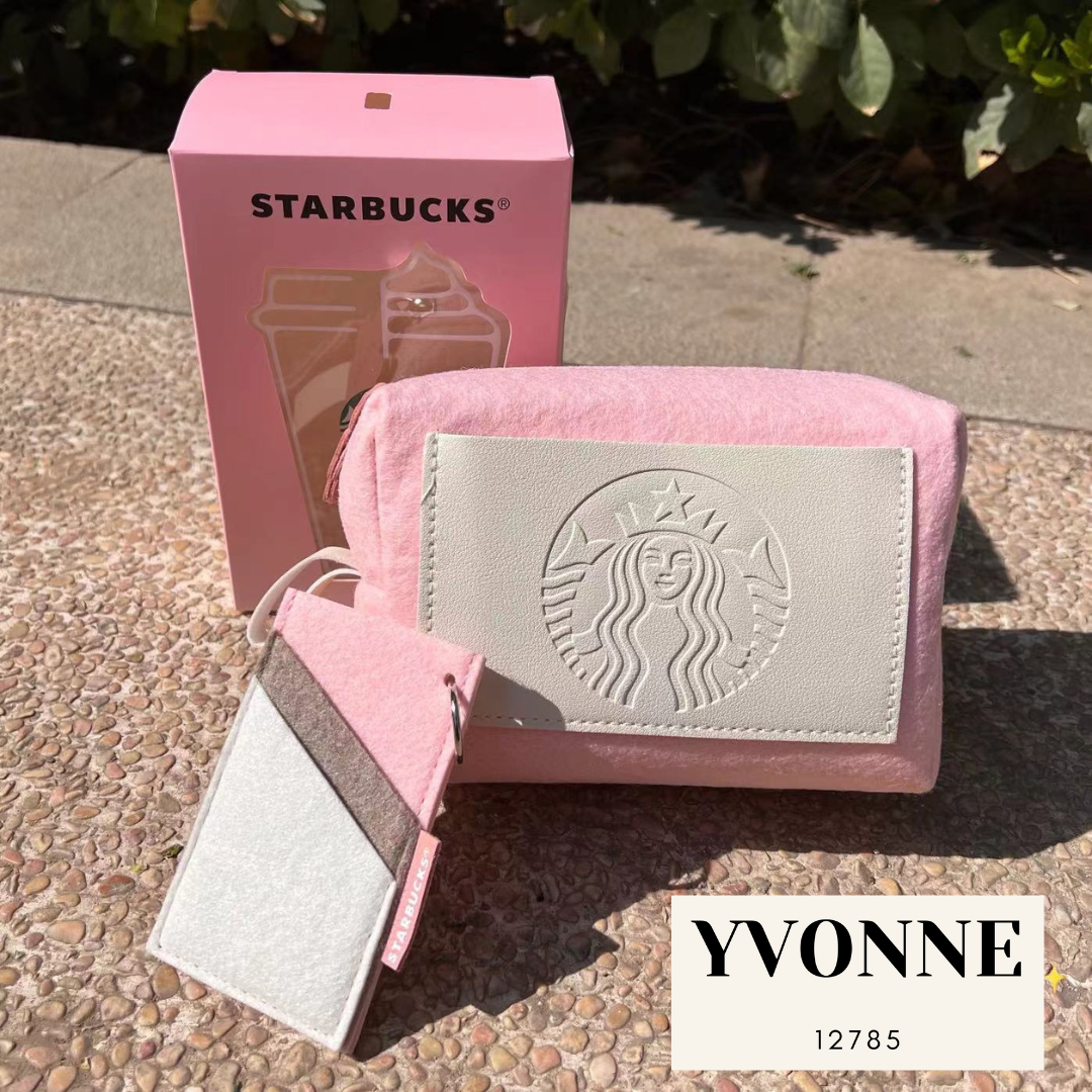 Starbucks Spring Star Gift Bag Macaron Travel Cosmetic Bag