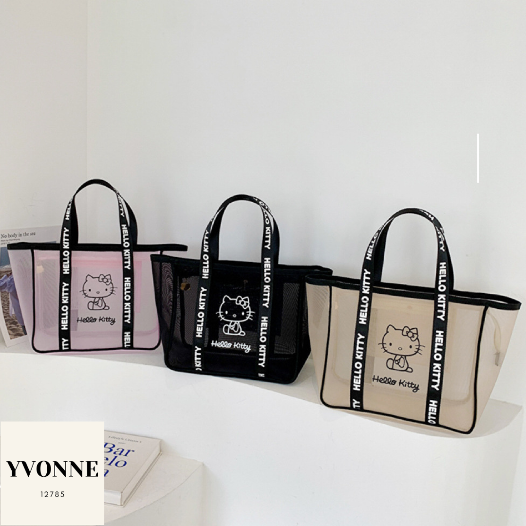 Hello Kitty Transparent Bag Women's Hand Bag Fashion Style Waterproof –  Yvonne12785