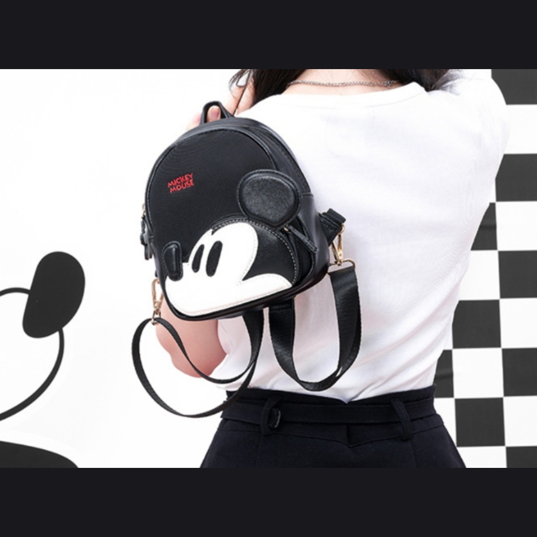 Disney Shanghai Mickey Mouse Black Backpack Fashion Bag