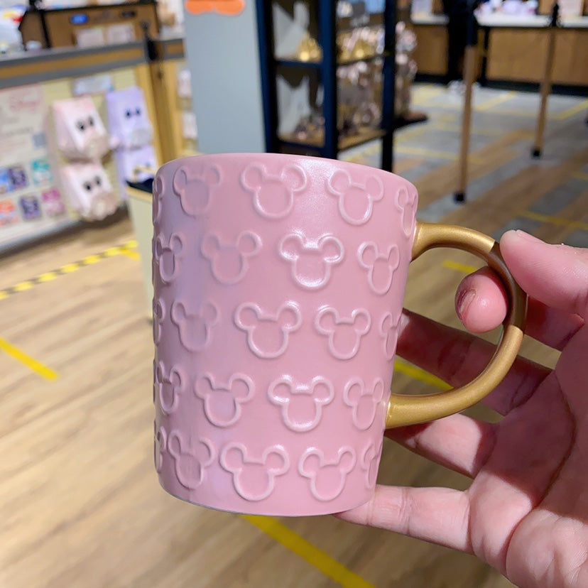 Disney Shanghai Mickey Pattren Pink Ceramic Mug