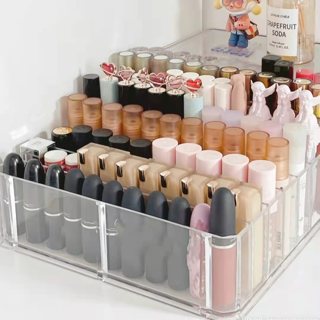 Lipstick Storage Box Desktop Cosmetics Organzier Powder Eye Shadow Storage Box