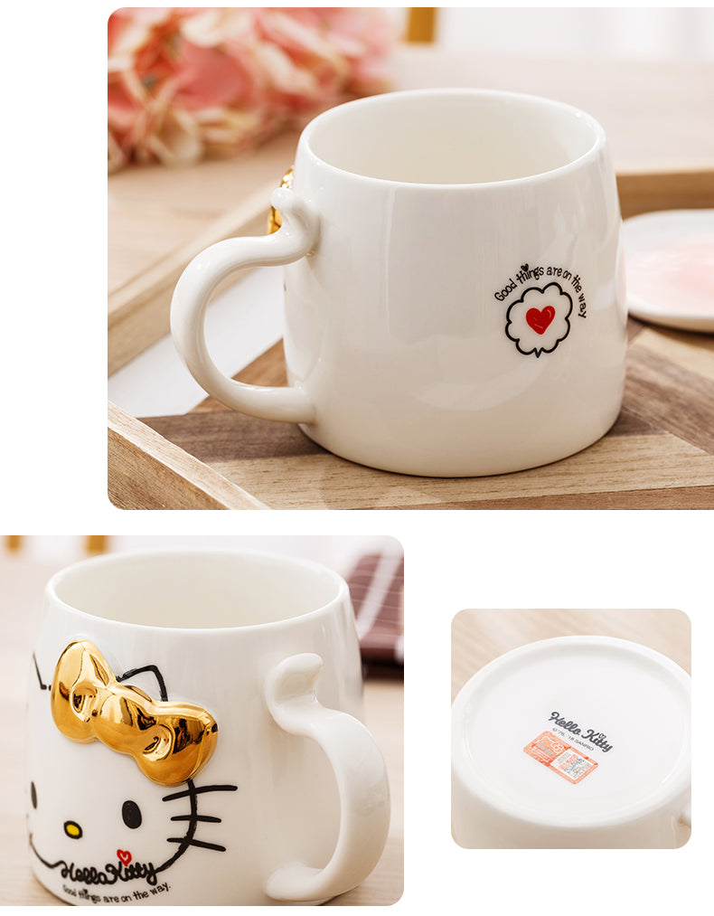 Hello Kitty Ceramic Coffee Tea Mug 15.2oz White Cup
