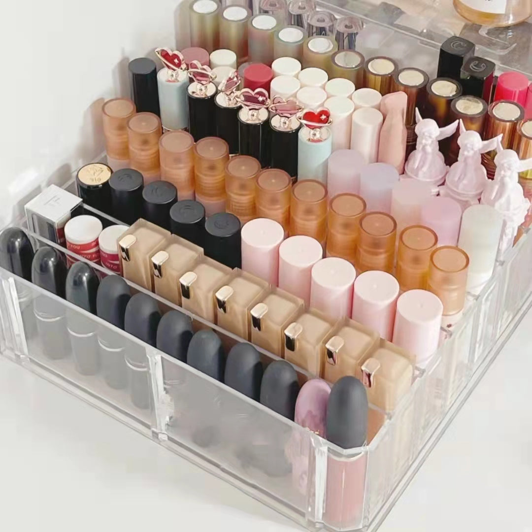 Lipstick Storage Box Desktop Cosmetics Organzier Powder Eye Shadow Storage Box