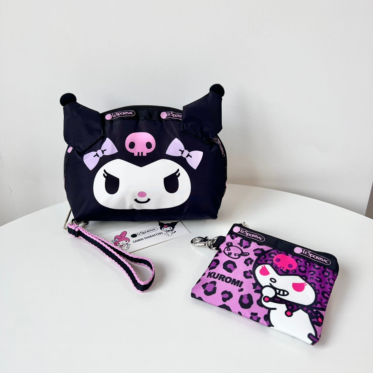Kuromi Bag Women's Hand Bag Fashion Style Cute Clutch Makeup Bag