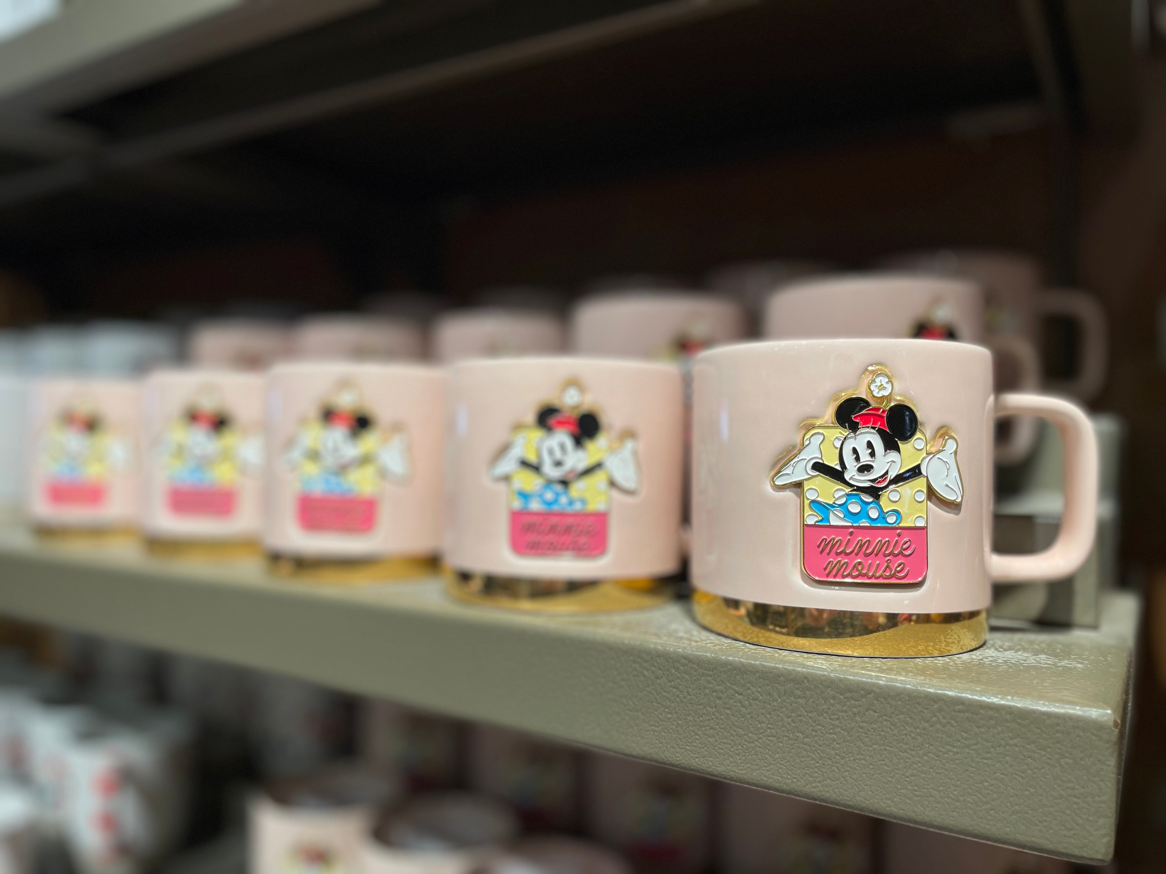 Disney Shanghai Minnie Mouse Pink Gold Ceramic Mug