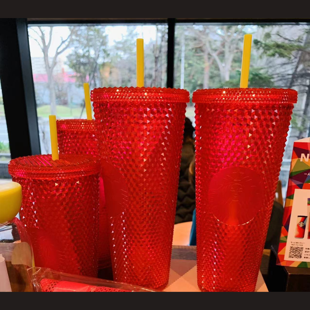 PRE ORDER 2023 Starbucks Japan Spring Pink Studded 24oz Straw Cup Tumbler