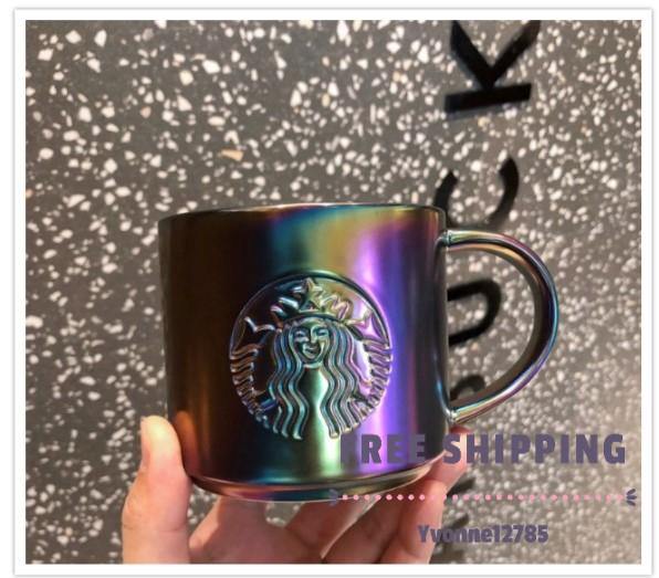 Starbucks Taiwan 2020 Colorful Oil Slick Mug Goddess Stainless Steel Cup 12oz - Yvonne12785
