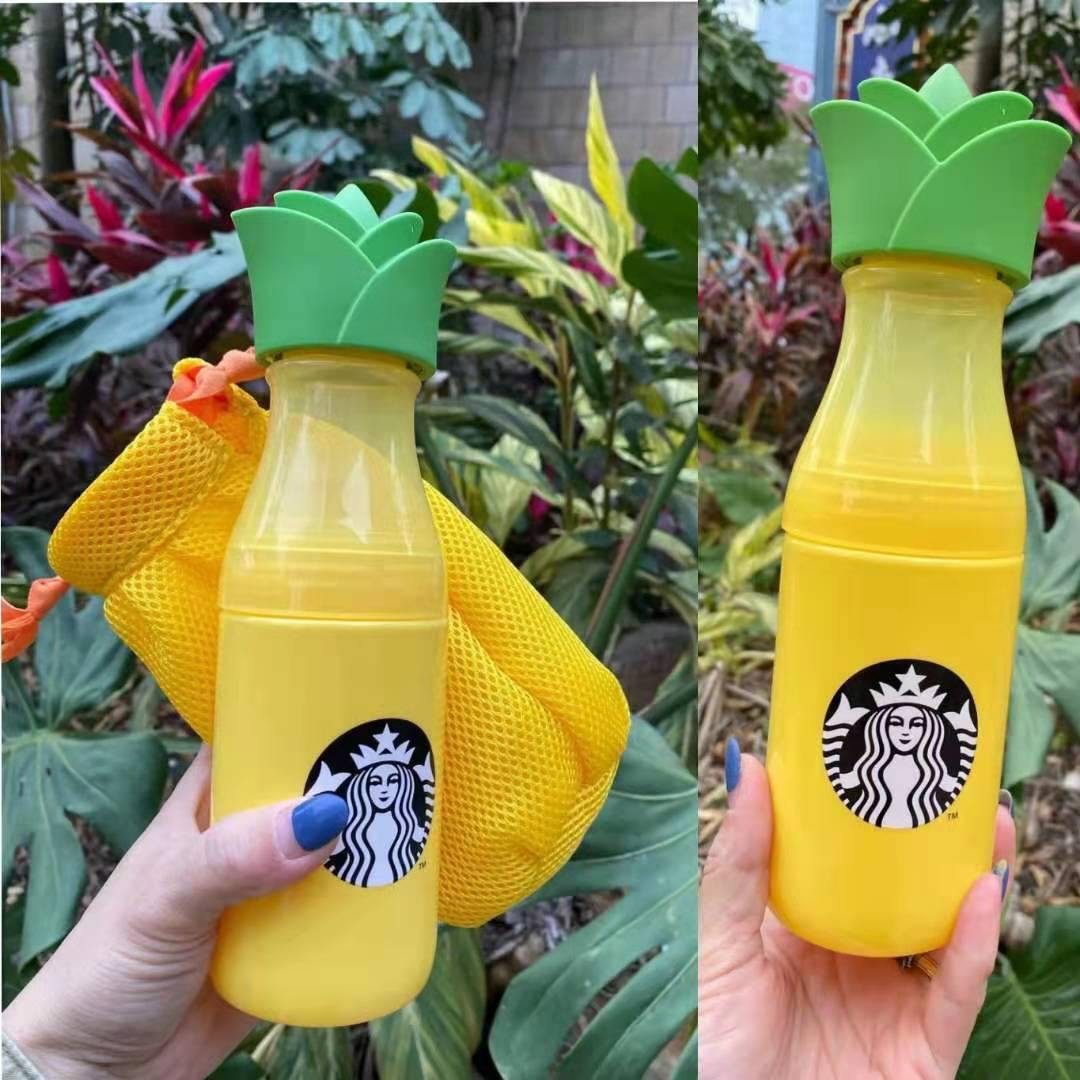 Starbucks China 2020 Summer Pineapple Plastic Yellow Cup & Sleeve 16oz Tumbler - Yvonne12785