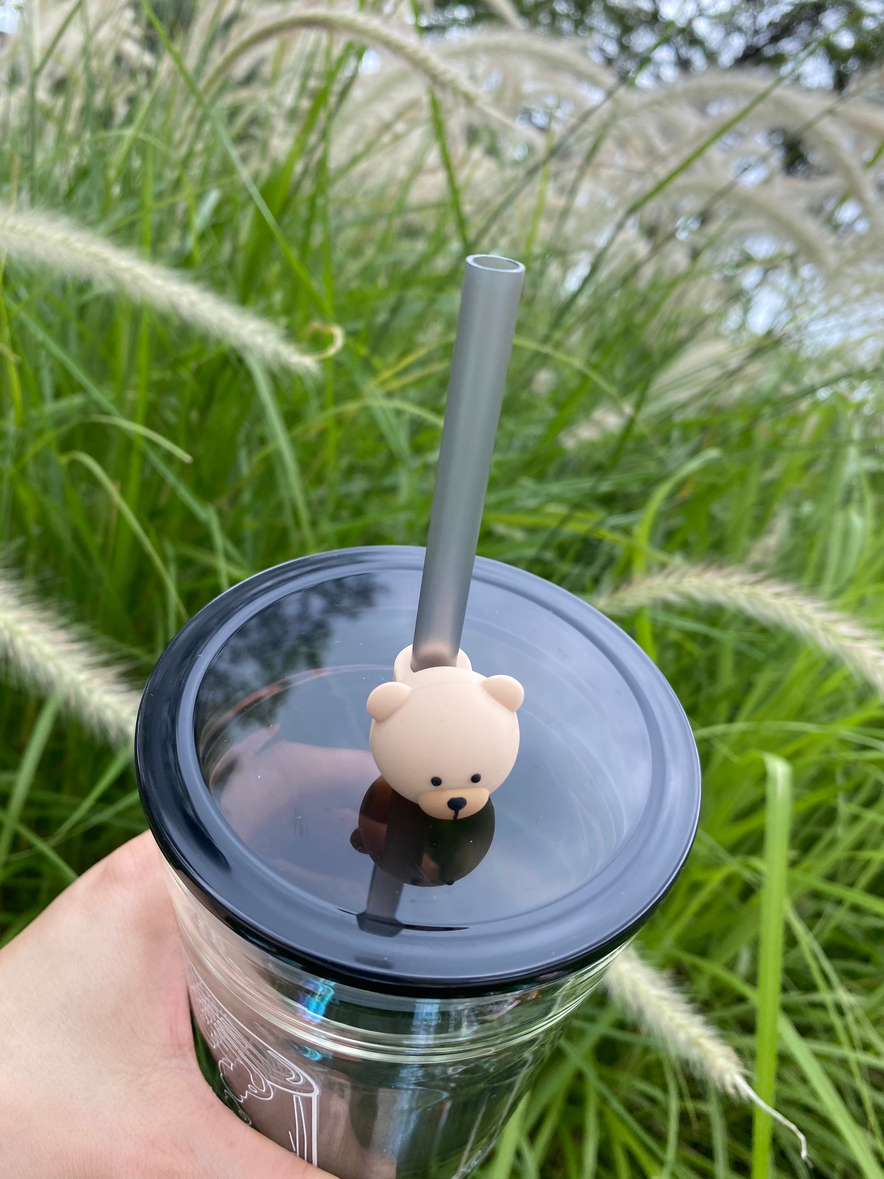 Starbucks 2019 China Environmental Friendly Bear 20oz Double Glass Straw Cup