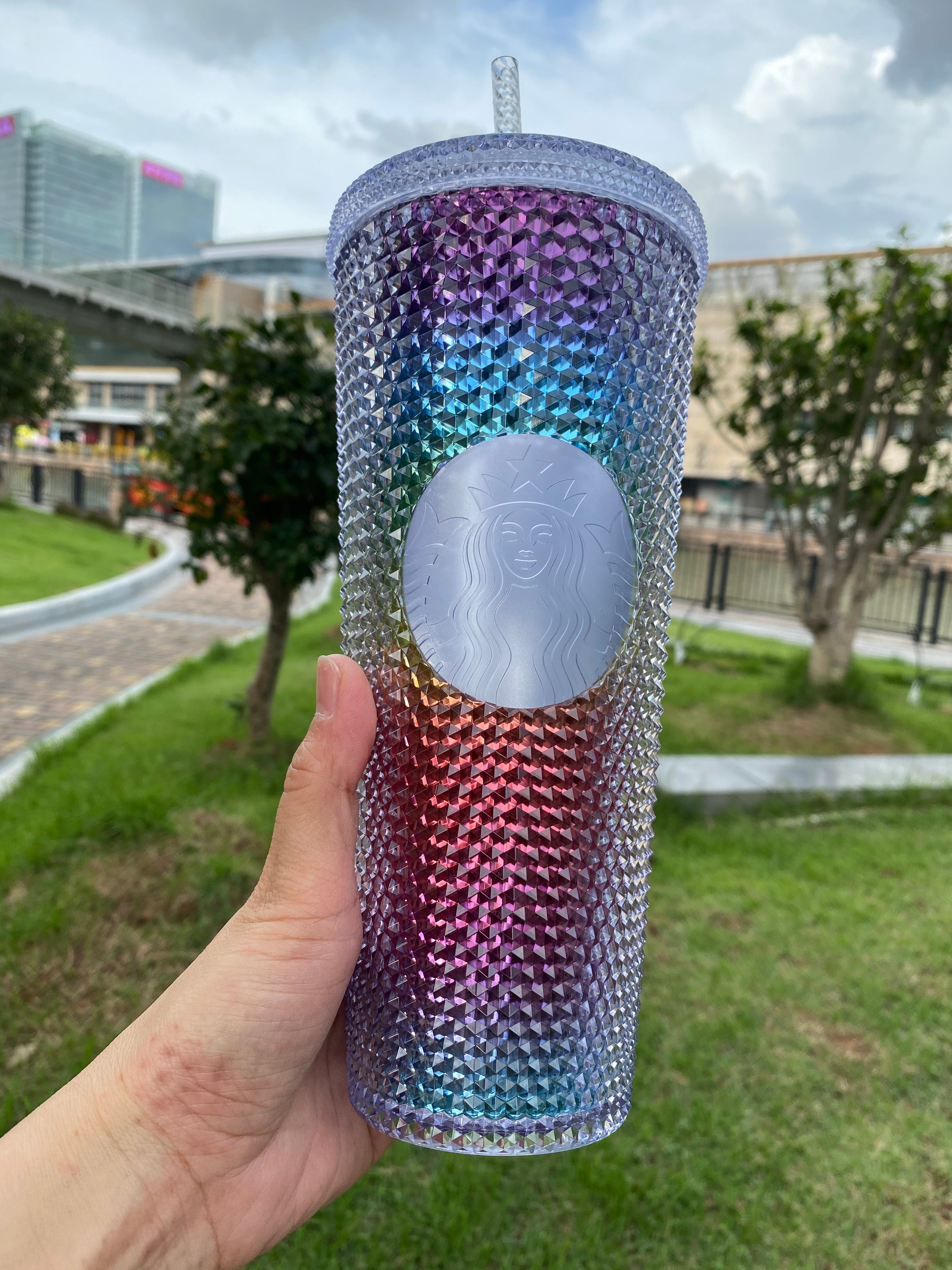 Starbucks Is Releasing Studded Iridescent and Neon Pink Tumblers for the  Holidays