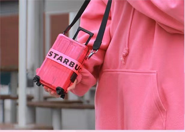 Starbucks China 2022 Mini Suitcase Cute Colorful Phone Case With Stripe