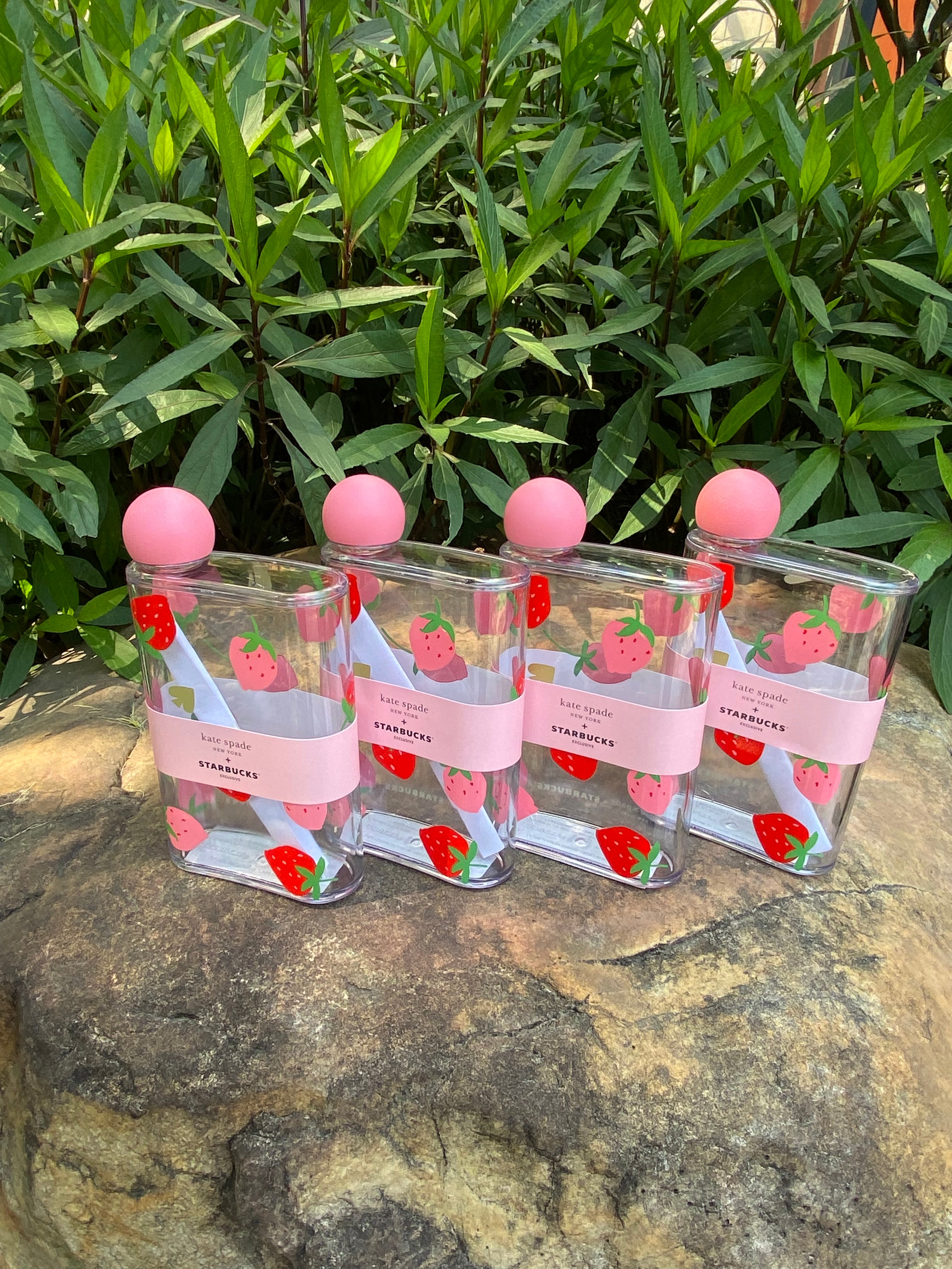 Starbucks 2022 Kate Spade Strawberry 14oz Plastic Bottle
