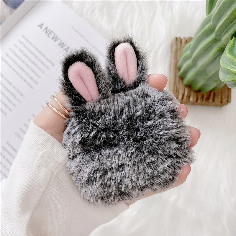 Plush Rabbit Ears Headphone Sleeve Protective Case For Apple Airpods Pro / Airpods 1/2 / Airpods 3