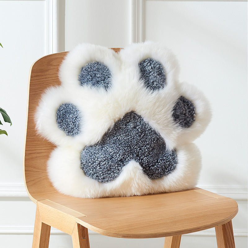 Unbranded Cat Paw Shaped Pink / Blue Pillow