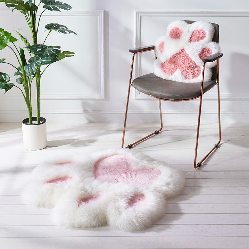 Unbranded Cat Paw Shaped Pink / Blue Pillow