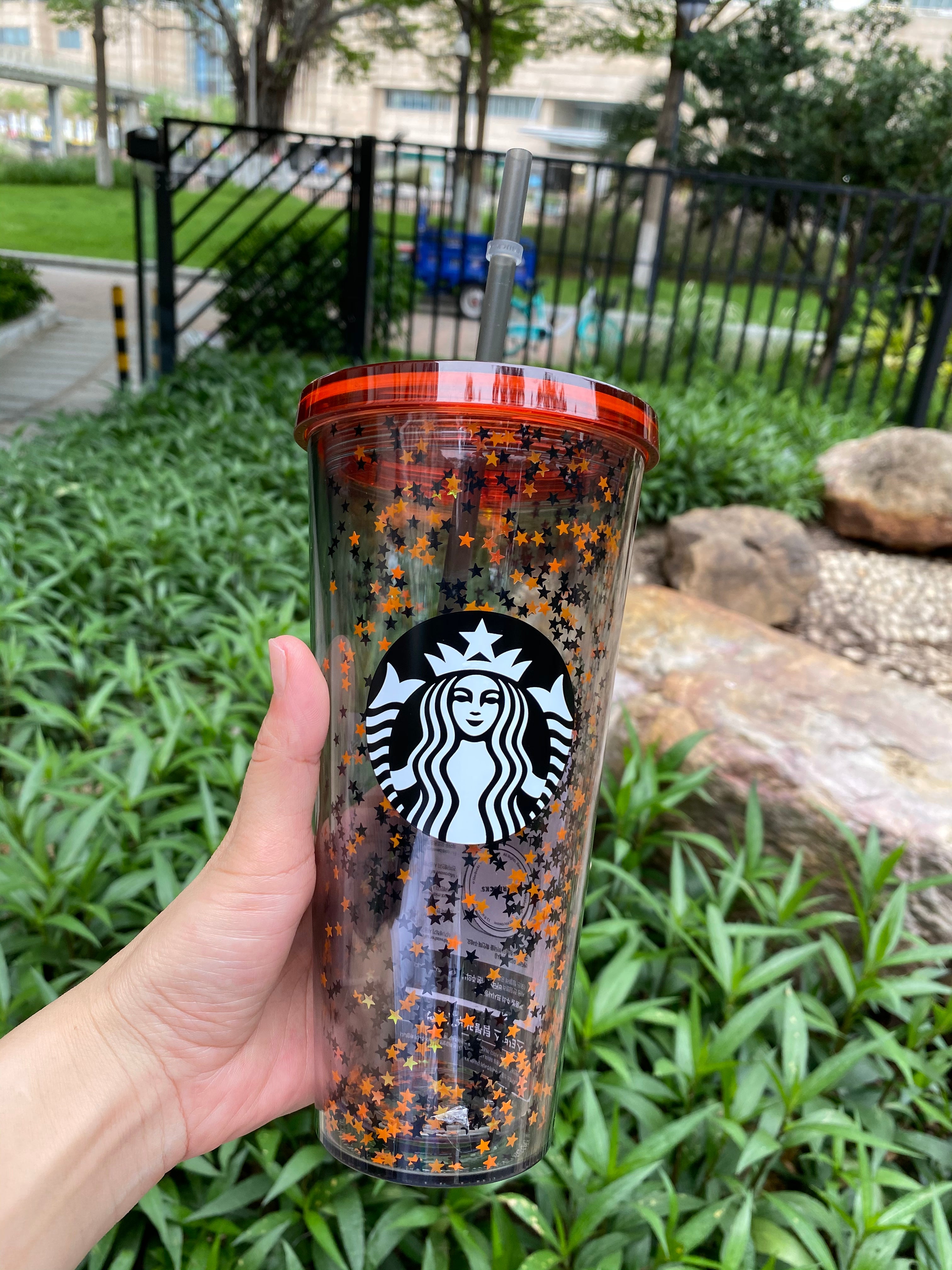Starbucks 2020 Halloween Sequined Plastic Straw 20oz Glitter Cup