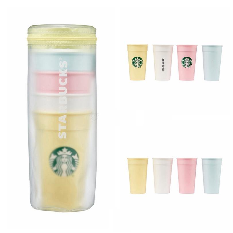 Starbucks 2021 Korea White Valentine's 12oz Eco Cup Set